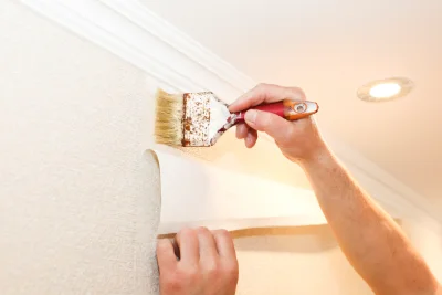 Pose de papier peint à Roussieux — revêtements muraux et toiles de verre